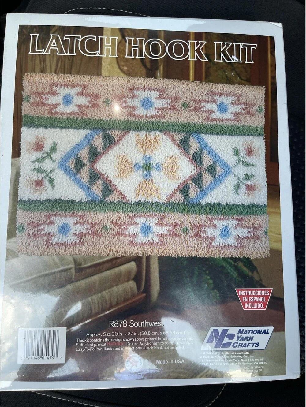 Vintage Southwest National Yarn Crafts Latch Hook Kit R878 20